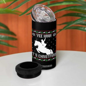 Yee Haw It Is Christmas 4 in 1 Can Cooler Tumbler Funny Ugly Xmas Rodeo Gift For Cowgirl TS12 Print Your Wear
