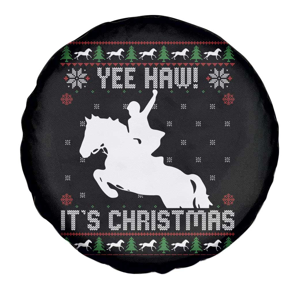 Yee Haw It Is Christmas Spare Tire Cover Funny Ugly Xmas Rodeo Gift For Cowgirl TS12 Print Your Wear