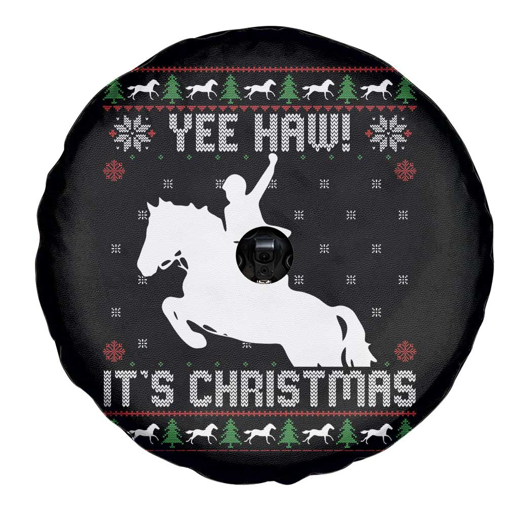 Yee Haw It Is Christmas Spare Tire Cover Funny Ugly Xmas Rodeo Gift For Cowgirl TS12 Print Your Wear