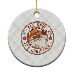 Yee Haw It Is Christmas Ceramic Ornament Funny Black Santa Cowboy TS12 1pc Christmas Plaid Print Your Wear