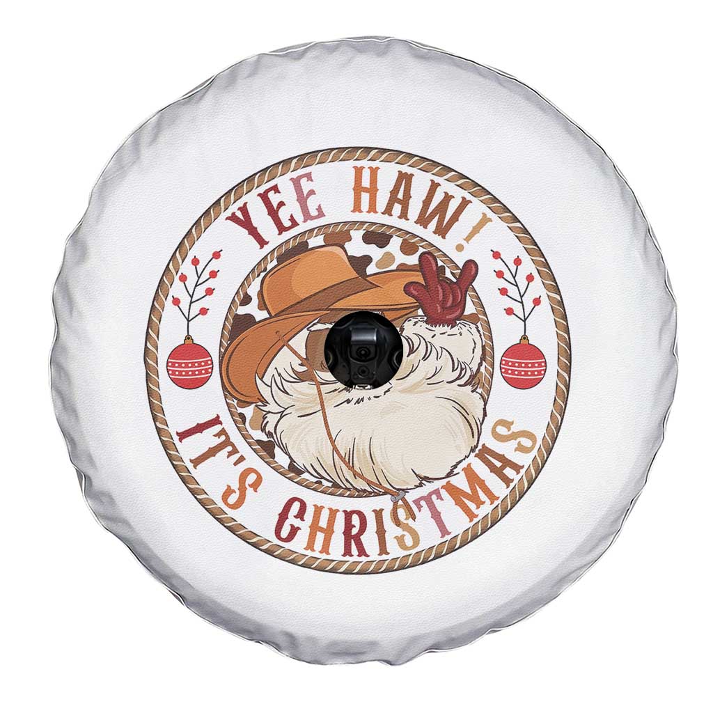 Yee Haw It Is Christmas Spare Tire Cover Funny Black Santa Cowboy TS12 Print Your Wear