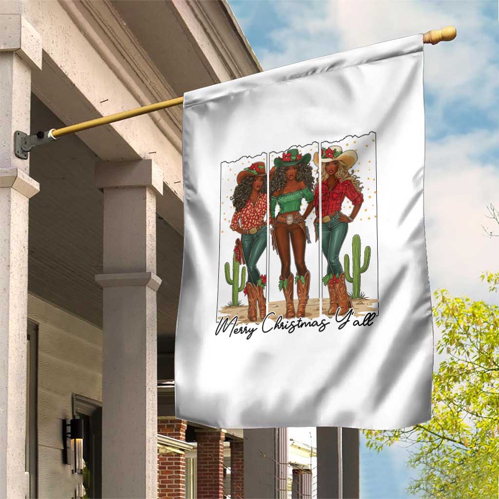 Merry Christmas Y'all Garden Flag Funny Western Holiday Gift For Cowgirl TS12 Print Your Wear