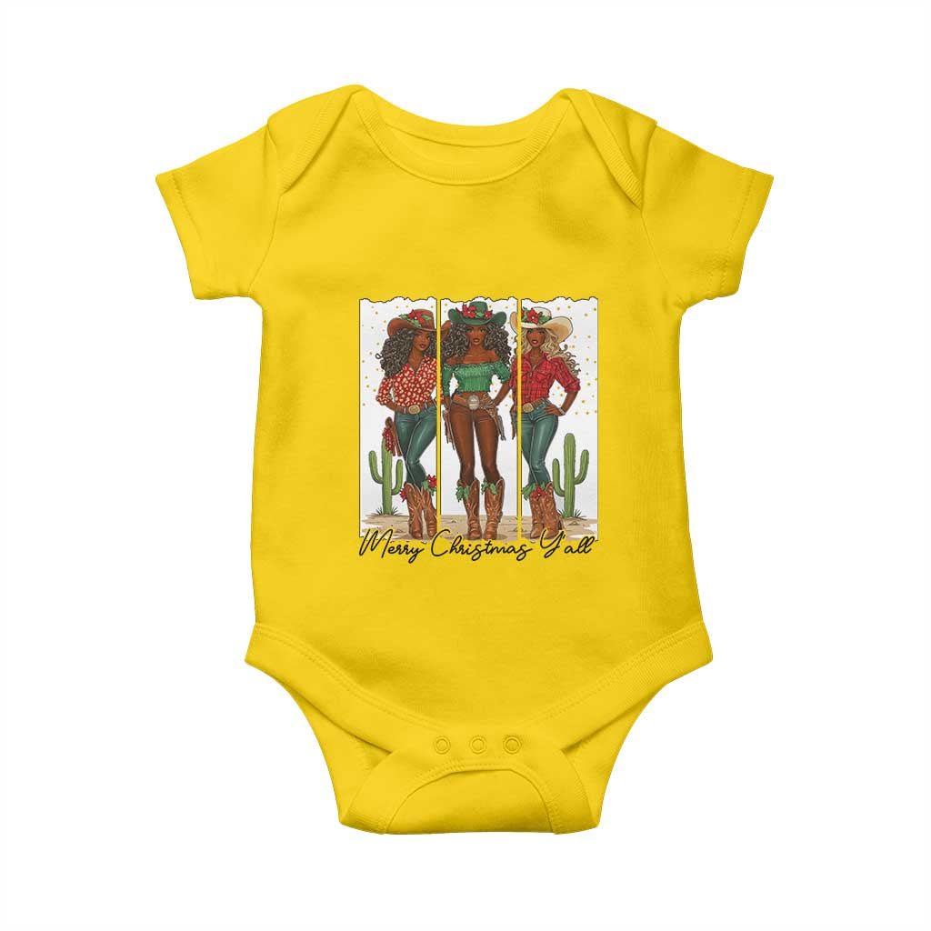 Merry Christmas Y'all Baby Onesie Funny Western Holiday Gift For Cowgirl TS12 Daisy Print Your Wear