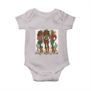 Merry Christmas Y'all Baby Onesie Funny Western Holiday Gift For Cowgirl TS12 Ice Gray Print Your Wear