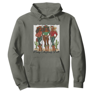 Merry Christmas Y'all Hoodie Funny Western Holiday Gift For Cowgirl TS12 Military Green Print Your Wear