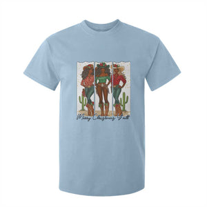 Merry Christmas Y'all T Shirt For Kid Funny Western Holiday Gift For Cowgirl TS12 Light Blue Print Your Wear