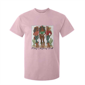 Merry Christmas Y'all T Shirt For Kid Funny Western Holiday Gift For Cowgirl TS12 Light Pink Print Your Wear