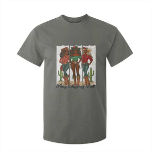 Merry Christmas Y'all T Shirt For Kid Funny Western Holiday Gift For Cowgirl TS12 Military Green Print Your Wear