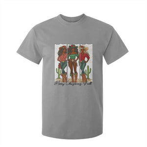 Merry Christmas Y'all T Shirt For Kid Funny Western Holiday Gift For Cowgirl TS12 Sport Gray Print Your Wear