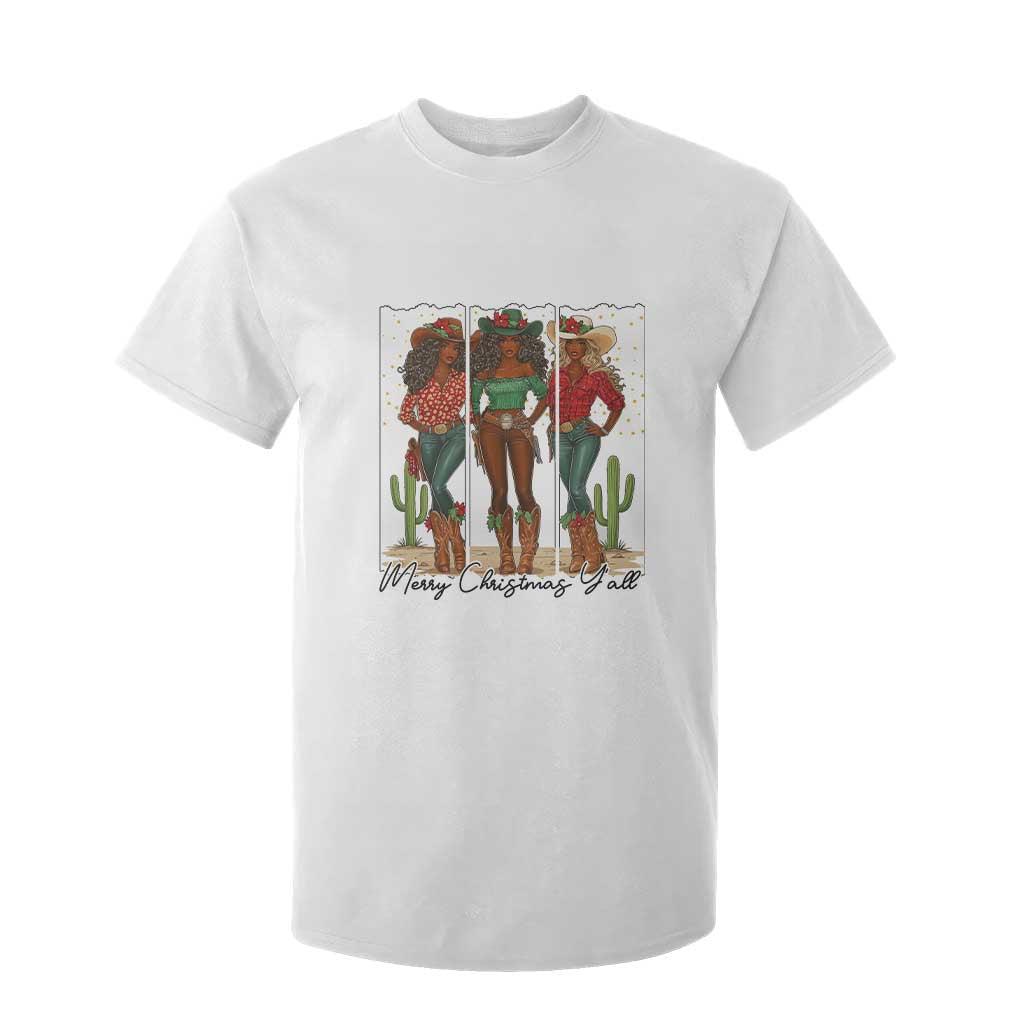 Merry Christmas Y'all T Shirt For Kid Funny Western Holiday Gift For Cowgirl TS12 White Print Your Wear