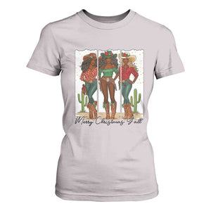 Merry Christmas Y'all T Shirt For Women Funny Western Holiday Gift For Cowgirl TS12 Ice Gray Print Your Wear