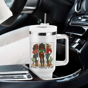 Merry Christmas Y'all Tumbler With Handle Funny Western Holiday Gift For Cowgirl TS12 Print Your Wear