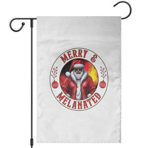 Black Santa Merry And Melanated Garden Flag Christmas Holiday Gift TS12 White Print Your Wear