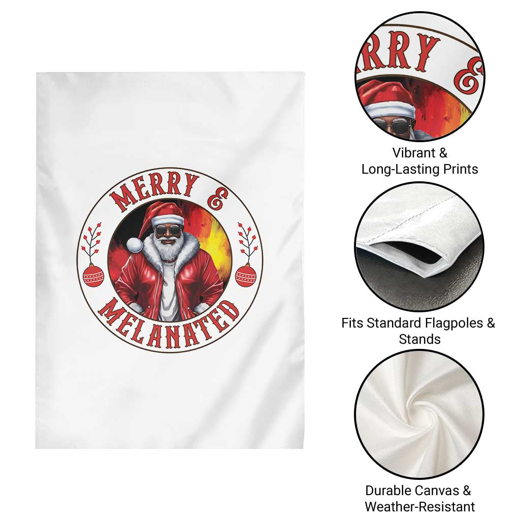 Black Santa Merry And Melanated Garden Flag Christmas Holiday Gift TS12 Print Your Wear