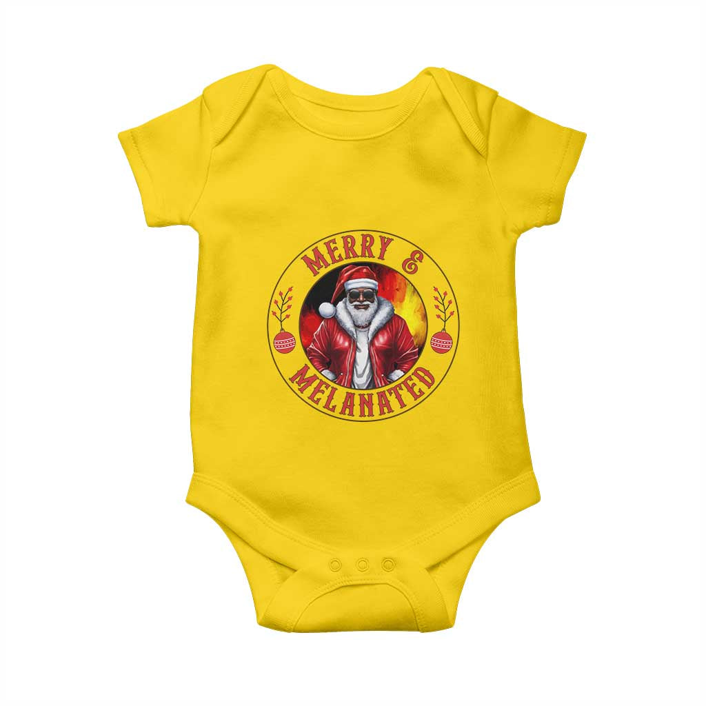 Black Santa Merry And Melanated Baby Onesie Christmas Holiday Gift TS12 Daisy Print Your Wear