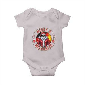 Black Santa Merry And Melanated Baby Onesie Christmas Holiday Gift TS12 Ice Gray Print Your Wear