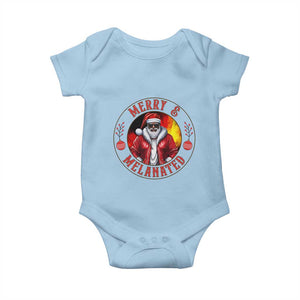 Black Santa Merry And Melanated Baby Onesie Christmas Holiday Gift TS12 Light Blue Print Your Wear