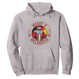 Black Santa Merry And Melanated Hoodie Christmas Holiday Gift TS12 Ice Gray Print Your Wear