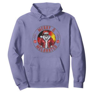 Black Santa Merry And Melanated Hoodie Christmas Holiday Gift TS12 Violet Print Your Wear