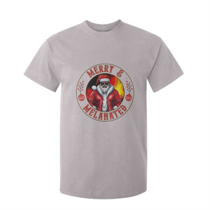 Black Santa Merry And Melanated T Shirt For Kid Christmas Holiday Gift TS12 Ice Gray Print Your Wear