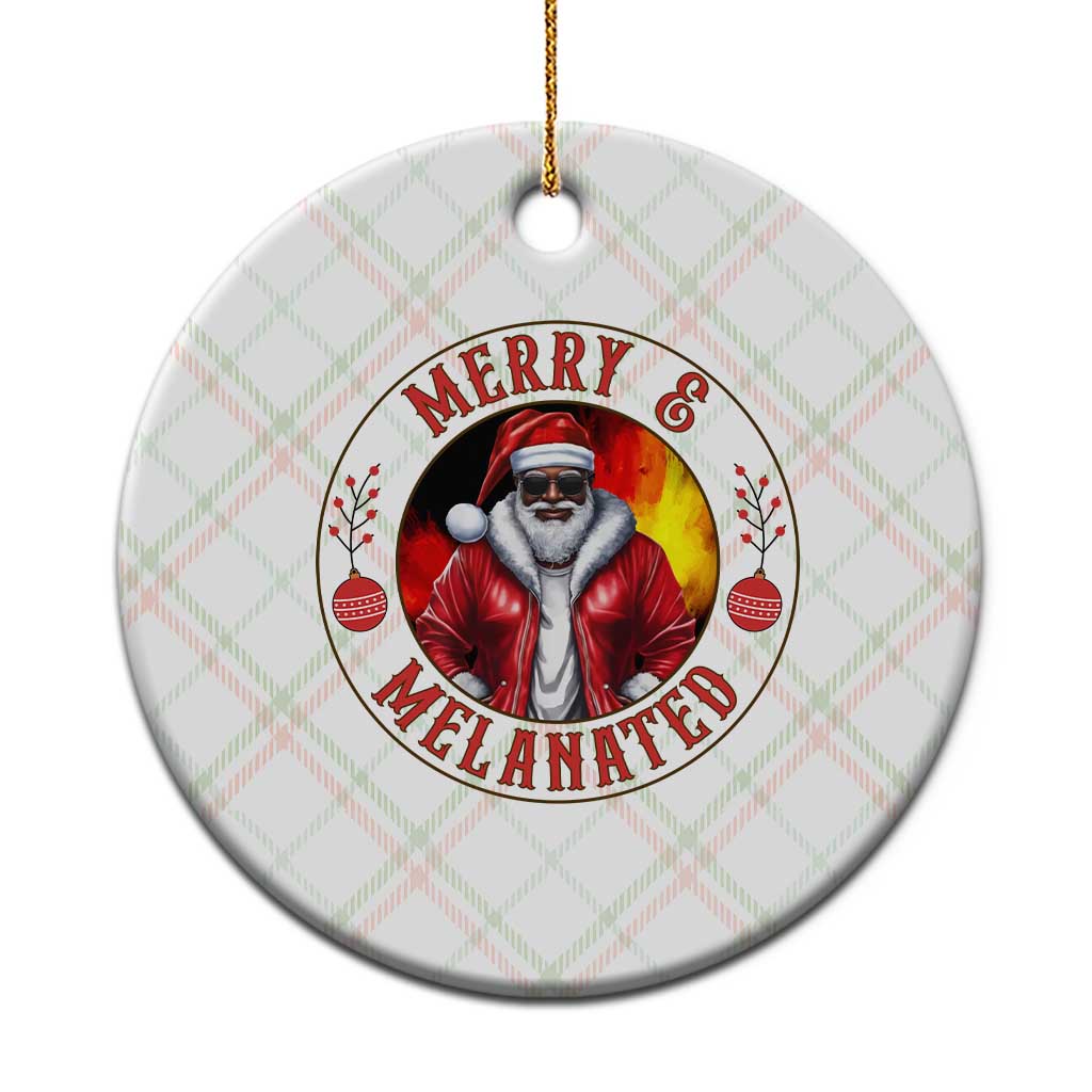 Black Santa Merry And Melanated Ceramic Ornament Christmas Holiday Gift TS12 1pc Christmas Plaid Print Your Wear