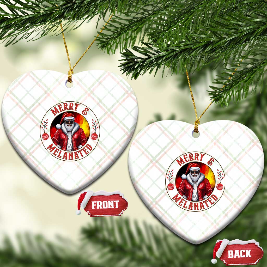 Black Santa Merry And Melanated Ceramic Ornament Christmas Holiday Gift TS12 Print Your Wear