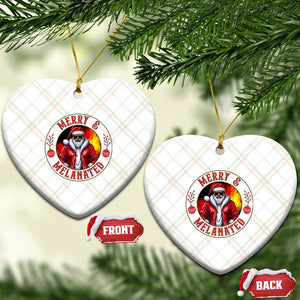 Black Santa Merry And Melanated Ceramic Ornament Christmas Holiday Gift TS12 Print Your Wear
