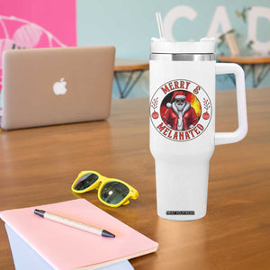 Black Santa Merry And Melanated Tumbler With Handle Christmas Holiday Gift TS12 Print Your Wear
