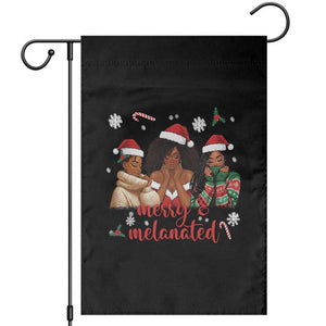 Melanin Christmas Garden Flag Merry And Melanated Holiday Gift For Girl TS12 Black Print Your Wear