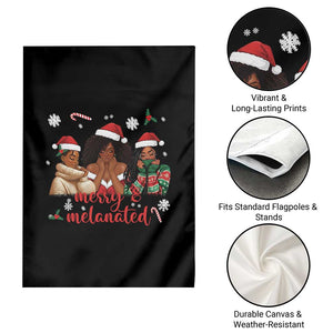 Melanin Christmas Garden Flag Merry And Melanated Holiday Gift For Girl TS12 Print Your Wear
