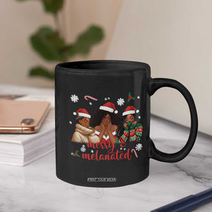 Melanin Christmas Coffee Mug Merry And Melanated Holiday Gift For Girl TS12 Print Your Wear