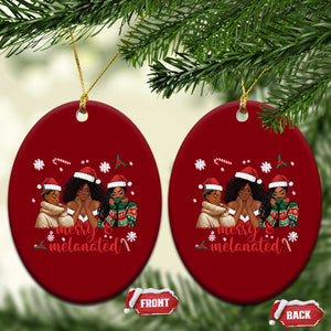 Melanin Christmas Ceramic Ornament Merry And Melanated Holiday Gift For Girl TS12 Print Your Wear