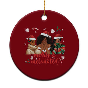 Melanin Christmas Ceramic Ornament Merry And Melanated Holiday Gift For Girl TS12 1pc Red Print Your Wear