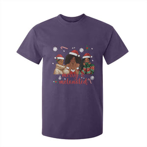 Melanin Christmas T Shirt For Kid Merry And Melanated Holiday Gift For Girl TS12 Purple Print Your Wear