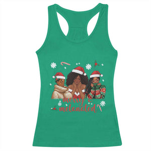 Melanin Christmas Racerback Tank Top Merry And Melanated Holiday Gift For Girl TS12 Irish Green Print Your Wear