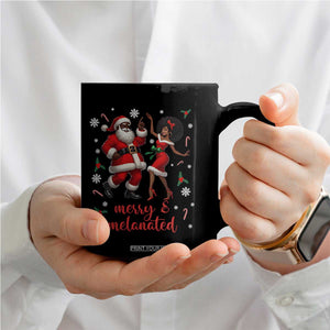 African American Christmas Coffee Mug Funny Dancing Black Santa And Mrs Claus Merry And Melanated TS12 Print Your Wear
