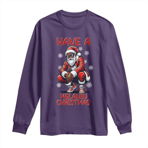 Have A Melanin Christmas Long Sleeve Shirt Black Pride Xmas Gift TS12 Purple Print Your Wear