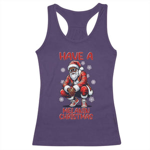 Have A Melanin Christmas Racerback Tank Top Black Pride Xmas Gift TS12 Purple Print Your Wear