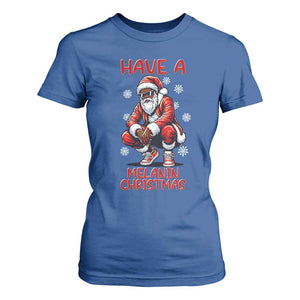 Have A Melanin Christmas T Shirt For Women Black Pride Xmas Gift TS12 Royal Blue Print Your Wear