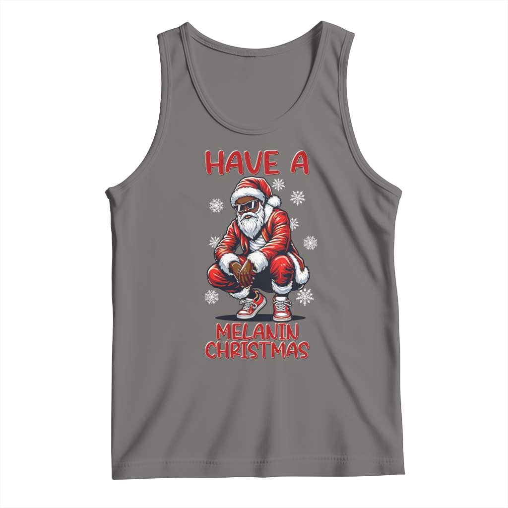 Have A Melanin Christmas Tank Top Black Pride Xmas Gift TS12 Deep Heather Print Your Wear