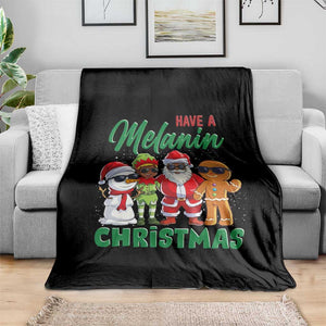 Have A Melanin Christmas Throw Blanket Black Family African American Xmas Gift TS12 Print Your Wear