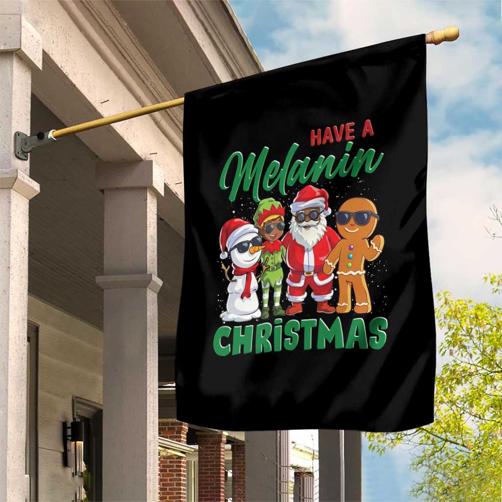 Have A Melanin Christmas Garden Flag Black Family African American Xmas Gift TS12 Print Your Wear