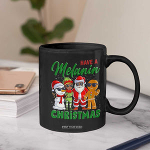 Have A Melanin Christmas Coffee Mug Black Family African American Xmas Gift TS12 Print Your Wear