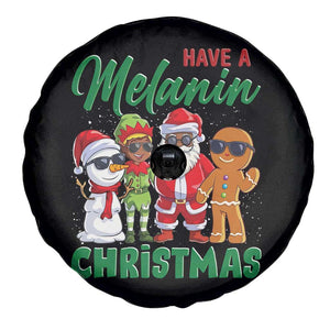 Have A Melanin Christmas Spare Tire Cover Black Family African American Xmas Gift TS12 Print Your Wear