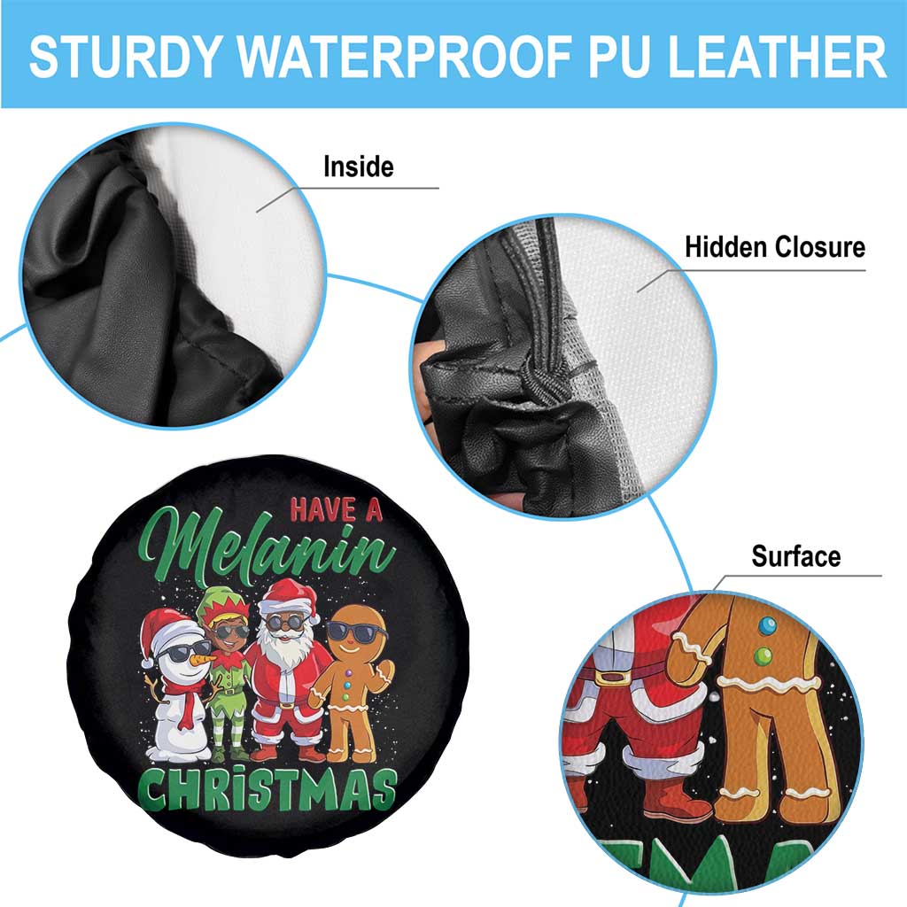 Have A Melanin Christmas Spare Tire Cover Black Family African American Xmas Gift TS12 Print Your Wear