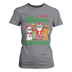 Have A Melanin Christmas T Shirt For Women Black Family African American Xmas Gift TS12 Charcoal Print Your Wear