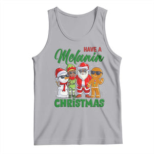 Have A Melanin Christmas Tank Top Black Family African American Xmas Gift TS12 Athletic Heather Print Your Wear