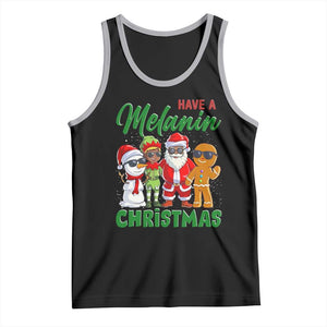 Have A Melanin Christmas Tank Top Black Family African American Xmas Gift TS12 Black Athletic Heather Print Your Wear
