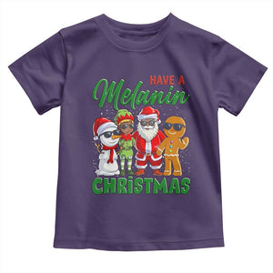 Have A Melanin Christmas Toddler T Shirt Black Family African American Xmas Gift TS12 Purple Print Your Wear