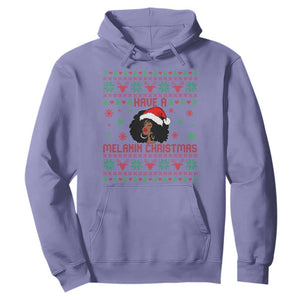 Have A Melanin Christmas Hoodie Cute Black Santa Girl Ugly Xmas TS12 Violet Print Your Wear